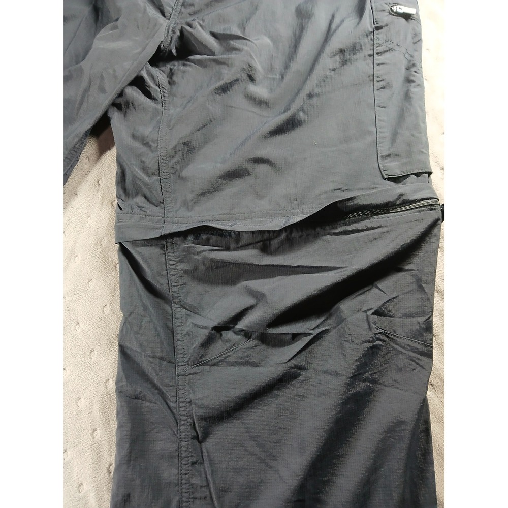 Columbia Omni-Shade Convertible Hiking Pants Mens 42x30 Navy Blue Zip Off Cargo - Picture 4 of 7